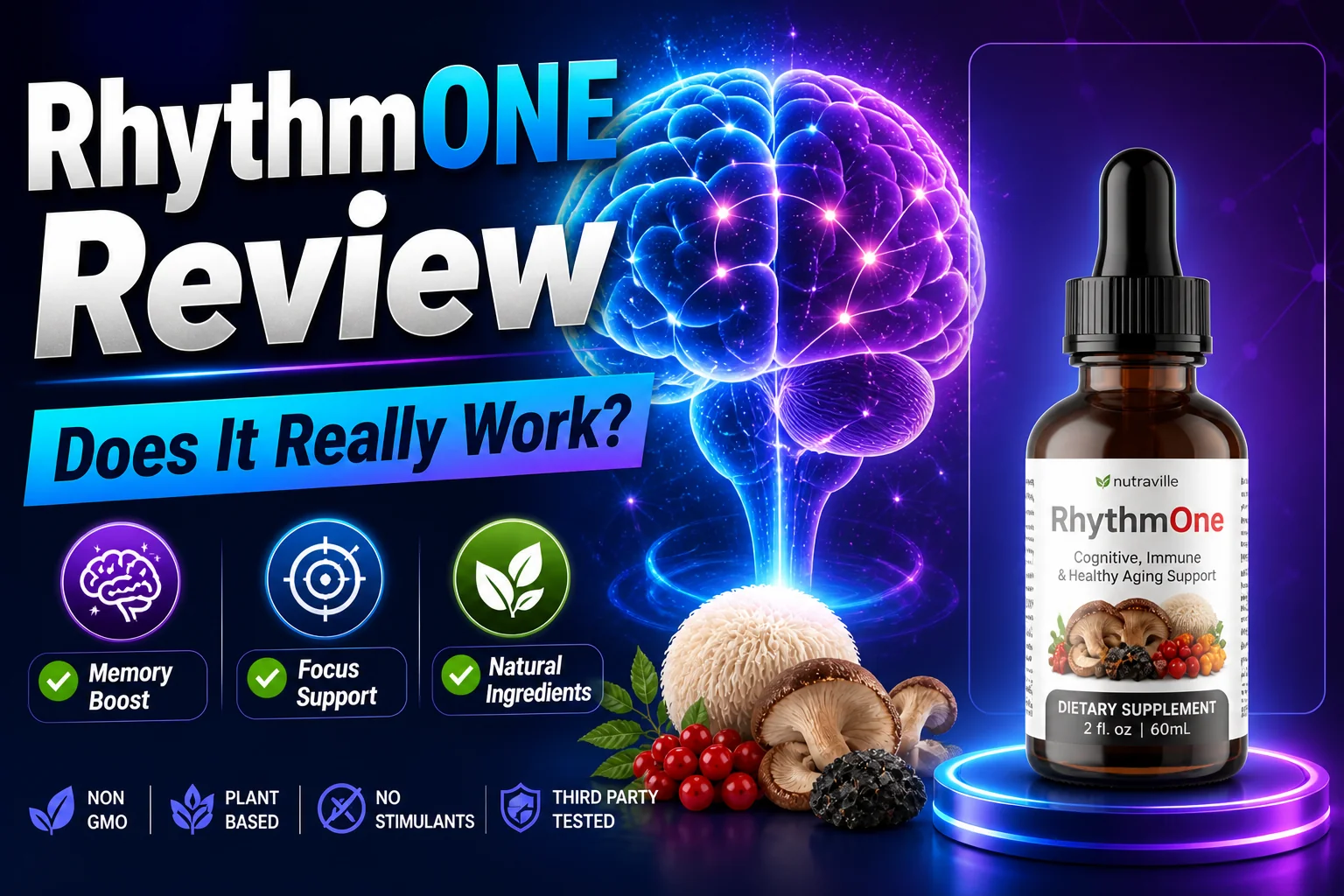 RhythmONE Review — Does It Really Work? Brain Health Supplement with Natural Ingredients