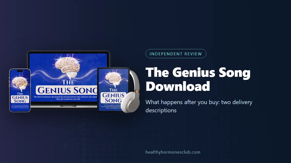 The genius song download: the seller's device mockup with a guide to what happens after purchase
