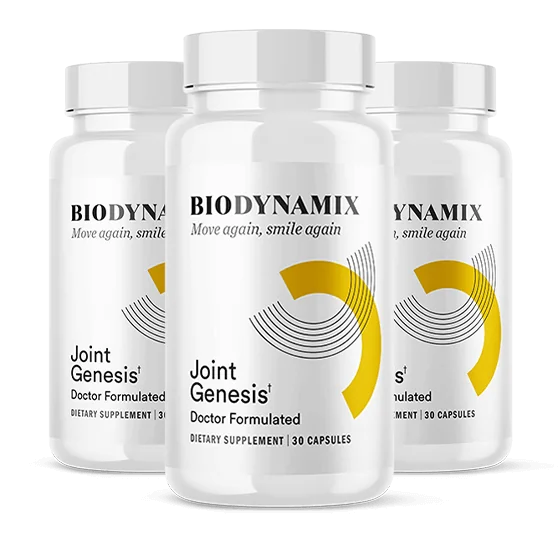 Joint Genesis 3-bottle package of joint support capsules from the official order page
