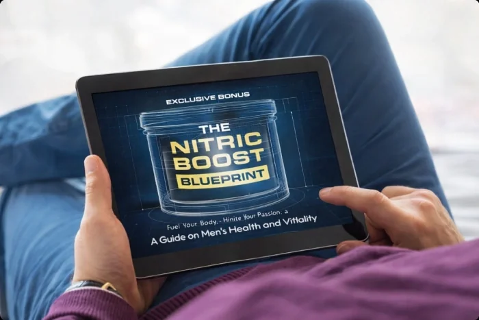 The Nitric Boost Blueprint bonus guide on a screen, as shown on the official order page