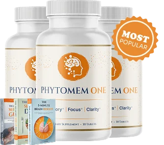 Phytomem One 3-bottle package with bonus e-books, the most popular bundle