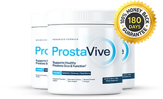 ProstaVive 3-bottle package of daily powder drink mix from the official order page